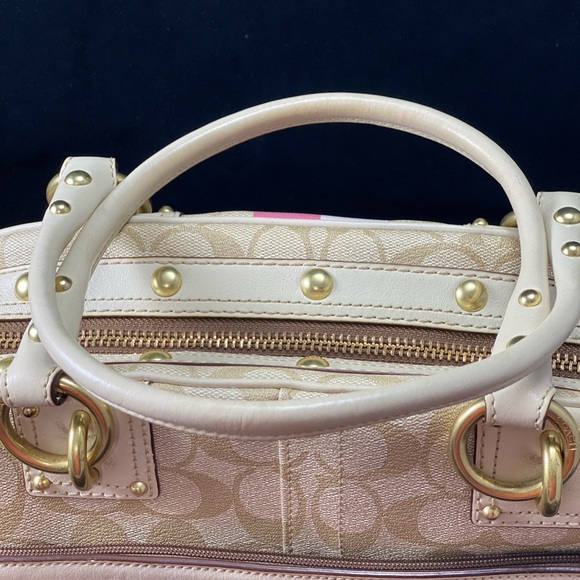 COACH Heritage Stripe Dome
Satchel 13198 Handbag. - Picture 7 of 17